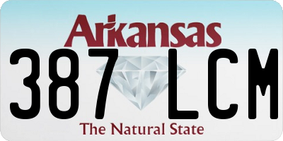 AR license plate 387LCM