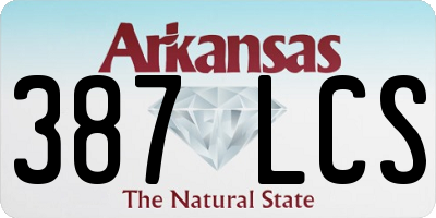 AR license plate 387LCS