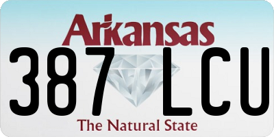 AR license plate 387LCU