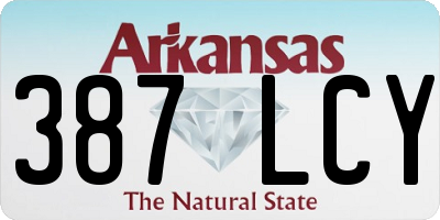 AR license plate 387LCY