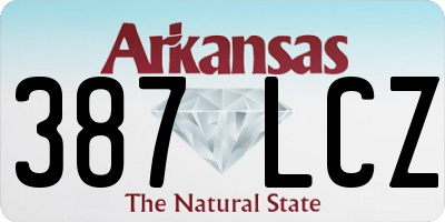 AR license plate 387LCZ