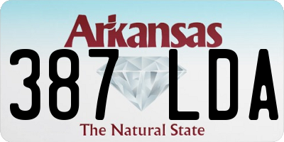 AR license plate 387LDA