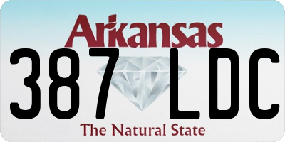 AR license plate 387LDC