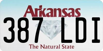 AR license plate 387LDI