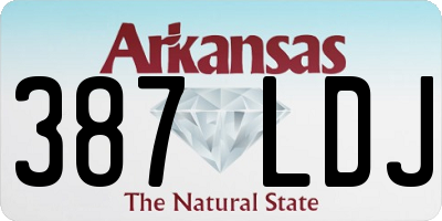AR license plate 387LDJ