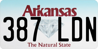 AR license plate 387LDN