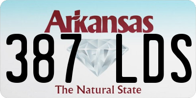 AR license plate 387LDS