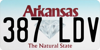 AR license plate 387LDV