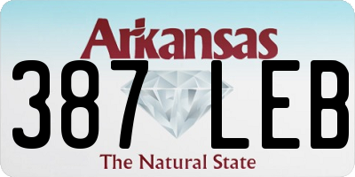 AR license plate 387LEB