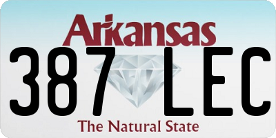 AR license plate 387LEC