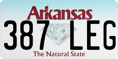 AR license plate 387LEG