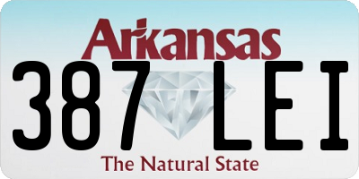 AR license plate 387LEI