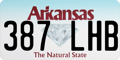 AR license plate 387LHB
