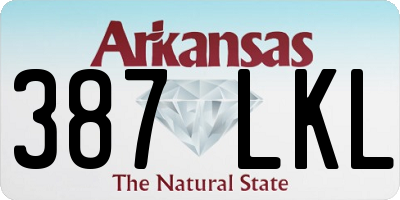 AR license plate 387LKL