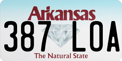 AR license plate 387LOA