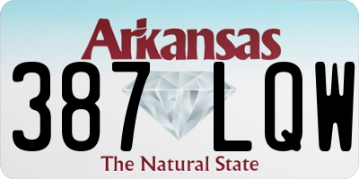AR license plate 387LQW