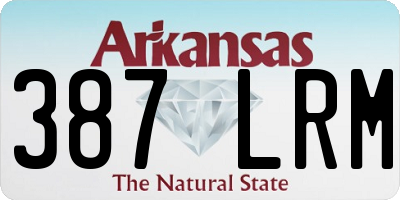 AR license plate 387LRM
