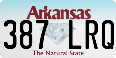 AR license plate 387LRQ