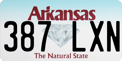 AR license plate 387LXN