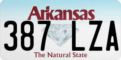 AR license plate 387LZA