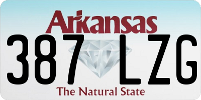 AR license plate 387LZG