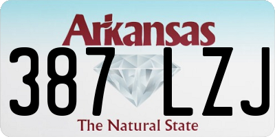 AR license plate 387LZJ