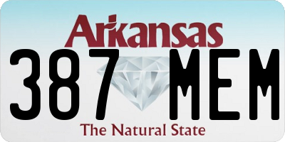 AR license plate 387MEM