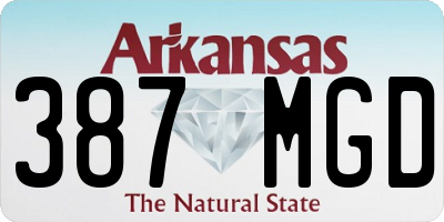 AR license plate 387MGD