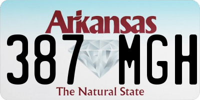 AR license plate 387MGH