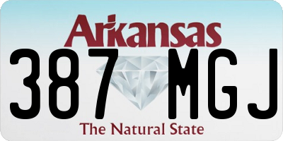 AR license plate 387MGJ