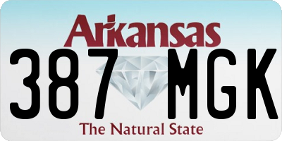 AR license plate 387MGK