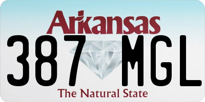 AR license plate 387MGL
