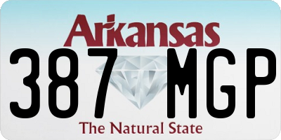 AR license plate 387MGP