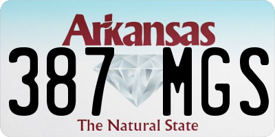 AR license plate 387MGS