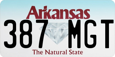 AR license plate 387MGT