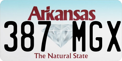 AR license plate 387MGX