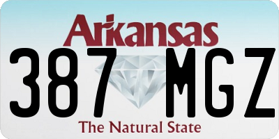 AR license plate 387MGZ