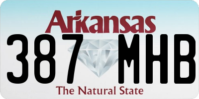 AR license plate 387MHB