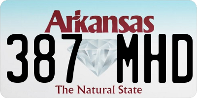 AR license plate 387MHD