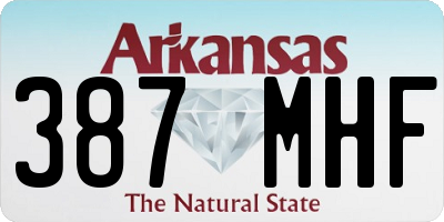 AR license plate 387MHF