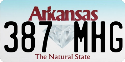 AR license plate 387MHG
