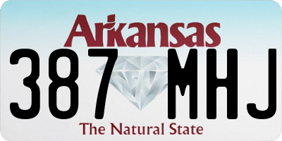 AR license plate 387MHJ