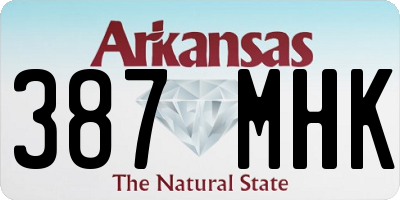 AR license plate 387MHK