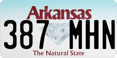 AR license plate 387MHN