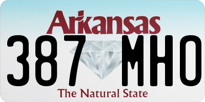 AR license plate 387MHO