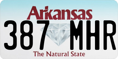 AR license plate 387MHR