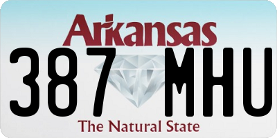AR license plate 387MHU