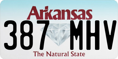 AR license plate 387MHV