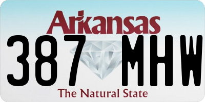 AR license plate 387MHW