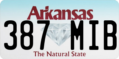 AR license plate 387MIB